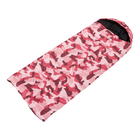 OUTDOOR EQUIPPED KIDS PINK CAMO SLEEPING BAGS