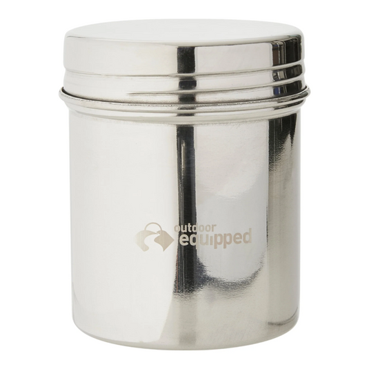 OUTDOOR EQUIPPED STAINLESS STEELE STORAGE JAR 7X8