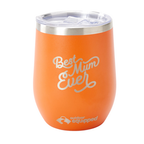 OUTDOOR EQUIPPED WINE TUMBLER ORANGE BEST MUM EVER