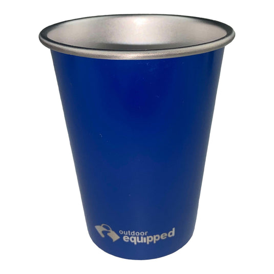 OUTDOOR EQUIPPED STAINLESS STEEL DRINKING CUP 350ML [CLR:BLUE]