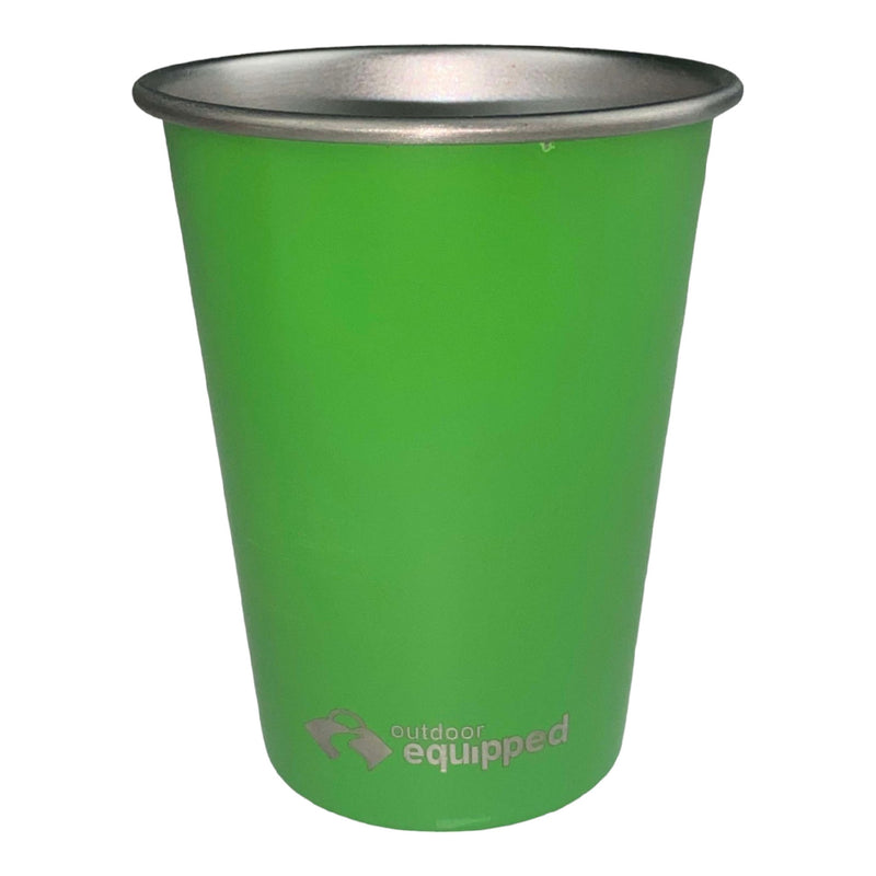 Load image into Gallery viewer, OUTDOOR EQUIPPED STAINLESS STEEL DRINKING CUP 350ML [CLR:GREEN]
