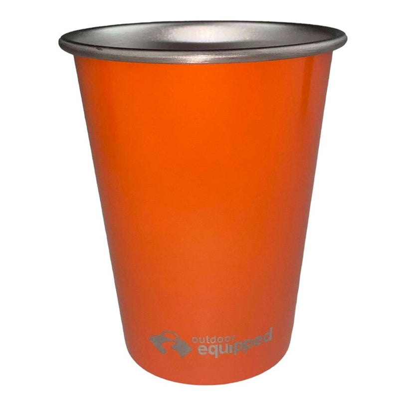 Load image into Gallery viewer, OUTDOOR EQUIPPED STAINLESS STEEL DRINKING CUP 350ML [CLR:ORANGE]
