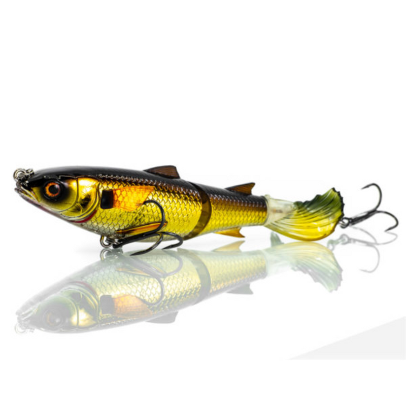 Load image into Gallery viewer, CHASEBAITS DRUNKEN MULLET [SZ:130MM CLR:04 GOLD SHINER]
