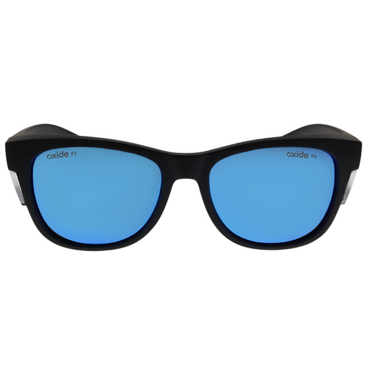 OXIDE SAFETY QUAKE MATT BLACK [LENS:BLUE MIRROR]