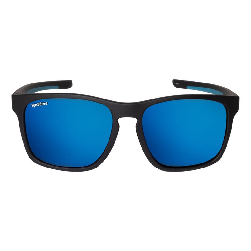 Load image into Gallery viewer, SPOTTERS SUNGLASSES KIDS DINGO MATT BLACK [LENS:BLUE MIRROR]
