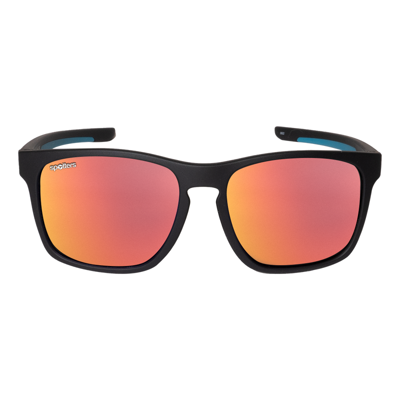 Load image into Gallery viewer, SPOTTERS SUNGLASSES KIDS DINGO MATT BLACK [LENS:RED MIRROR]
