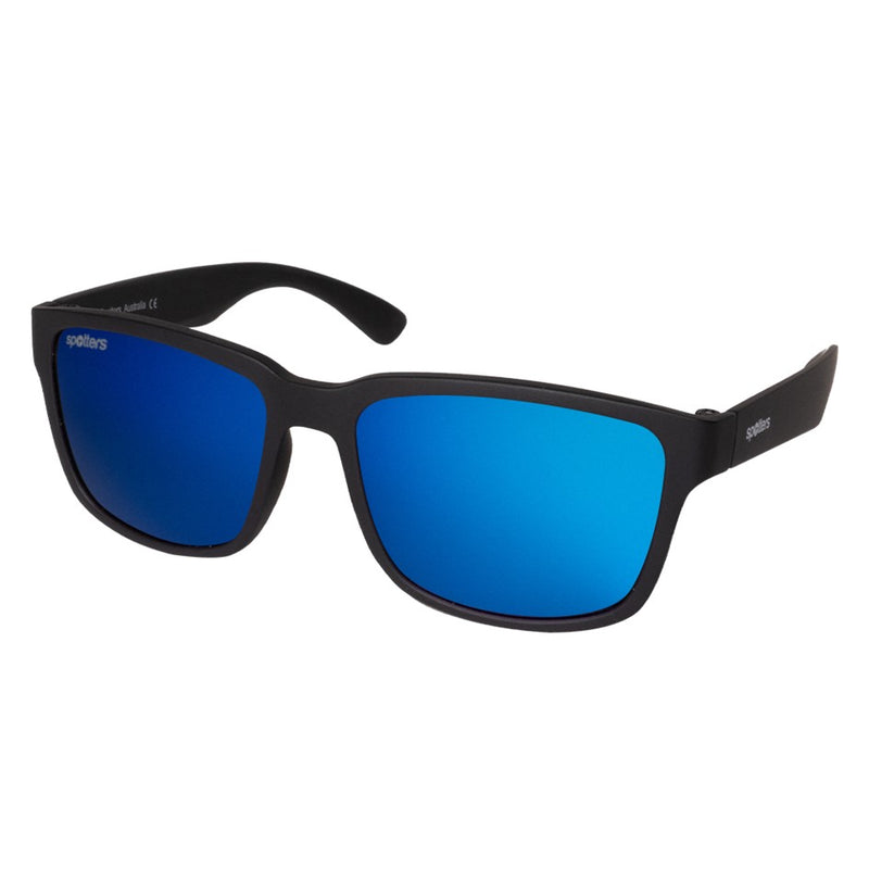 Load image into Gallery viewer, SPOTTERS SUNGLASSES KIDS KANGA MATT BLACK [LENS:BLUE MIRROR]
