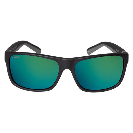 SPOTTERS SUNGLASSES KIDS WOMBAT MATT BLACK [LENS:GREEN MIRROR]