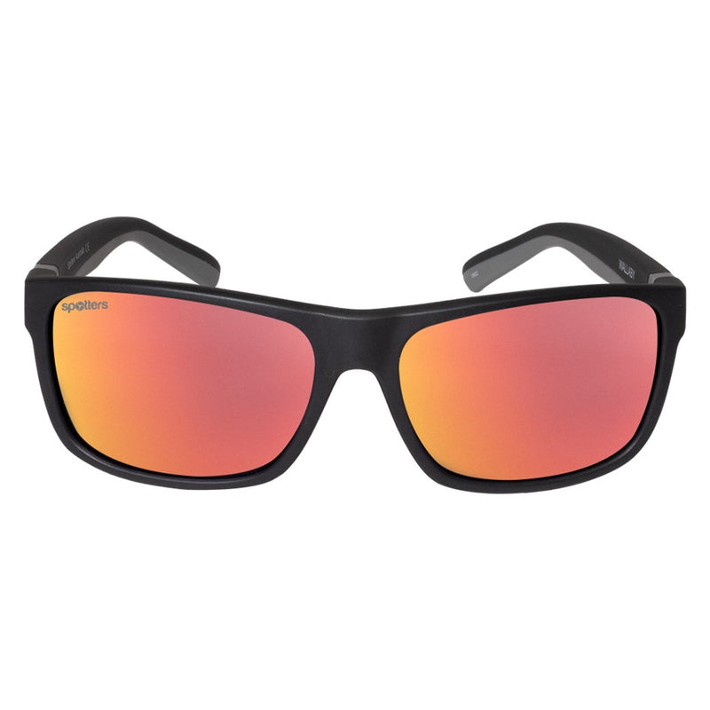 Load image into Gallery viewer, SPOTTERS SUNGLASSES KIDS WOMBAT MATT BLACK [LENS:RED MIRROR]
