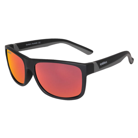 SPOTTERS SUNGLASSES KIDS WOMBAT MATT BLACK [LENS:RED MIRROR]