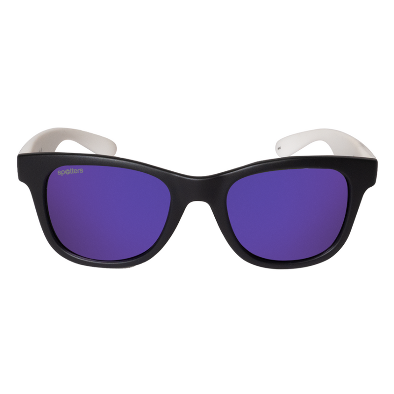 Load image into Gallery viewer, SPOTTERS SUNGLASSES KIDS KOALA BLACK/WHITE [LENS:PURPLE MIRROR]
