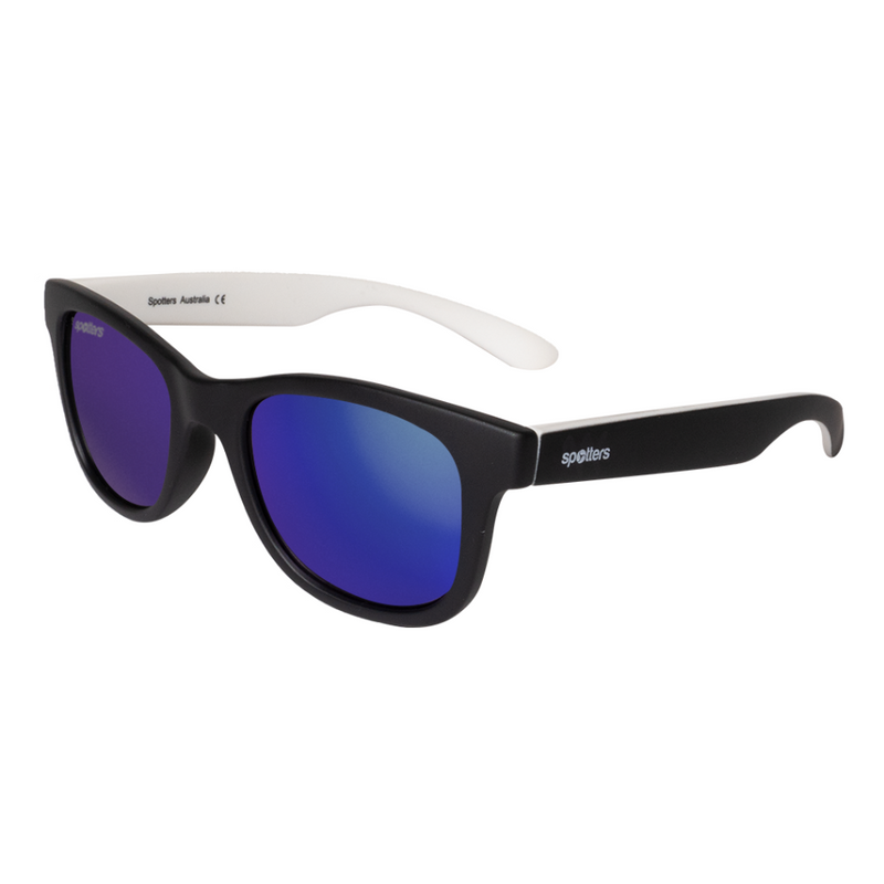 Load image into Gallery viewer, SPOTTERS SUNGLASSES KIDS KOALA BLACK/WHITE [LENS:PURPLE MIRROR]
