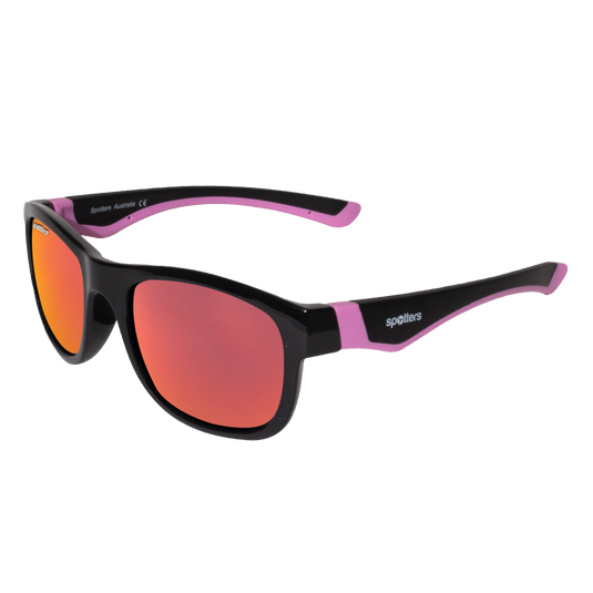 SPOTTERS SUNGLASSES KIDS EMU MATT BLACK [LENS:RED MIRROR]