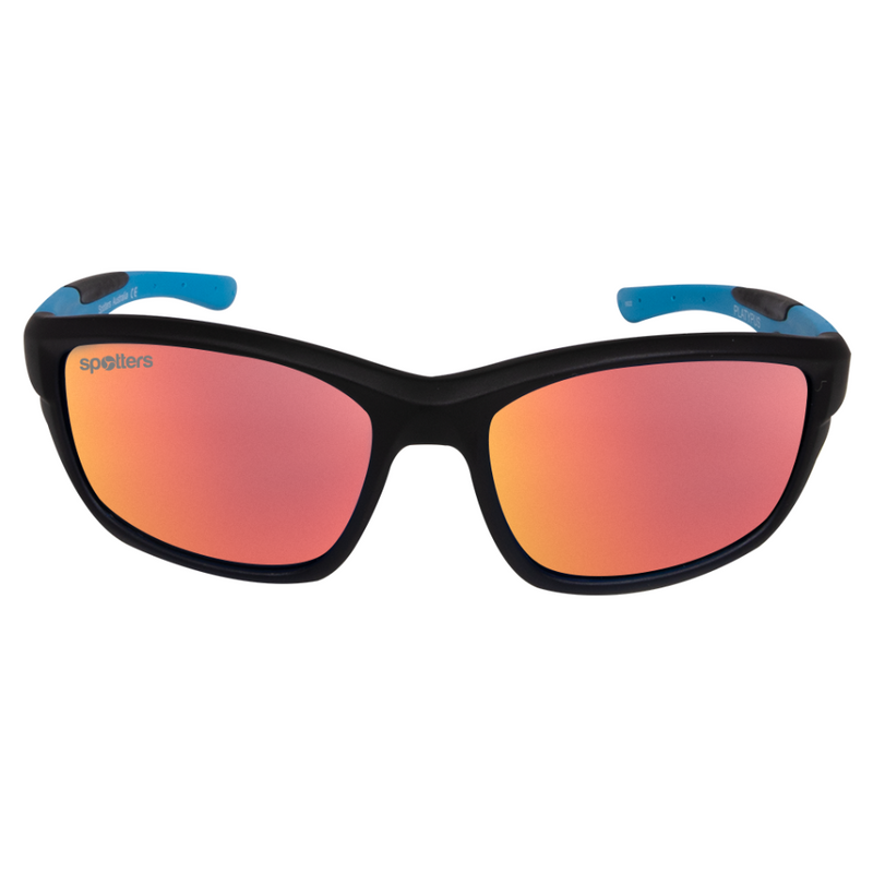 Load image into Gallery viewer, SPOTTERS SUNGLASSES KIDS PLATYPUS MATT BLACK [LENS:RED MIRROR]
