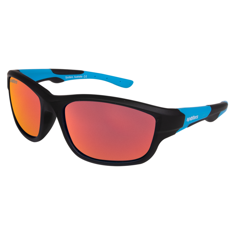 Load image into Gallery viewer, SPOTTERS SUNGLASSES KIDS PLATYPUS MATT BLACK [LENS:RED MIRROR]
