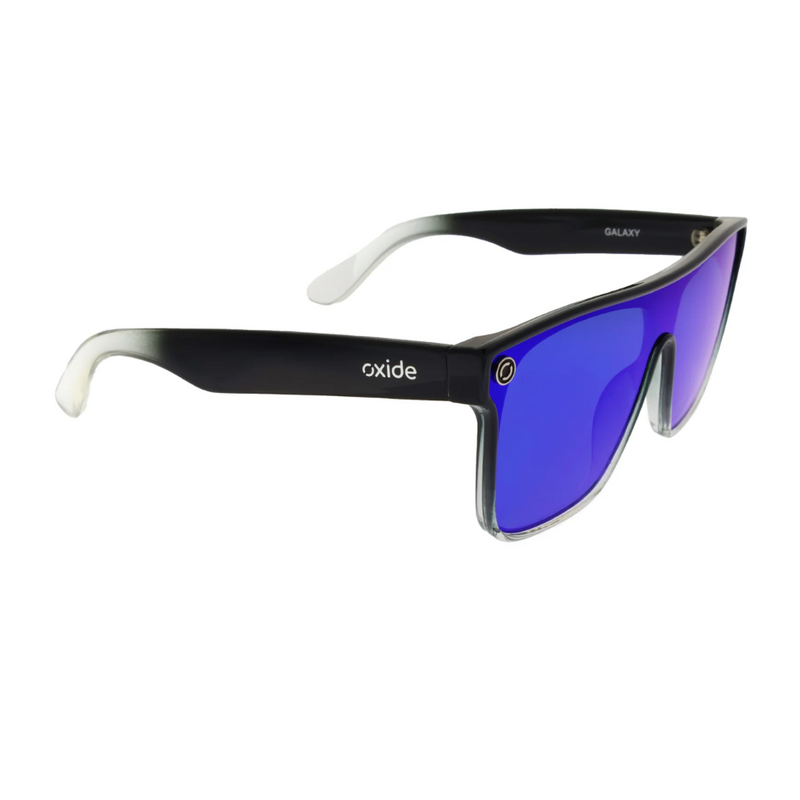 Load image into Gallery viewer, OXIDE EYEWEAR GALAXY BLACK/CLEAR [LENS:BLUE MIRROR]
