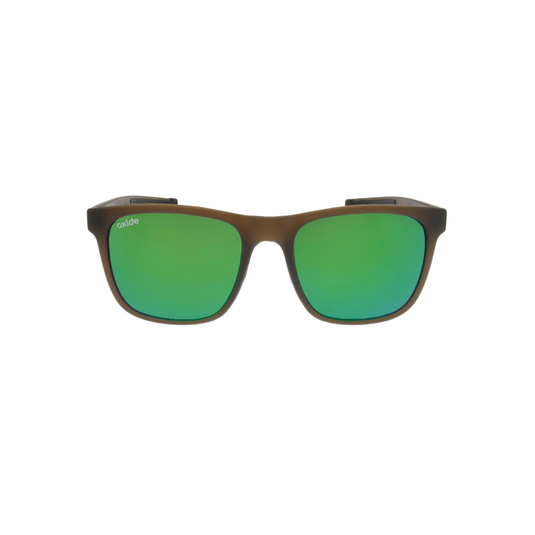 OXIDE EYEWEAR SOLARIS MATT GREY [LENS:GREEN MIRROR]