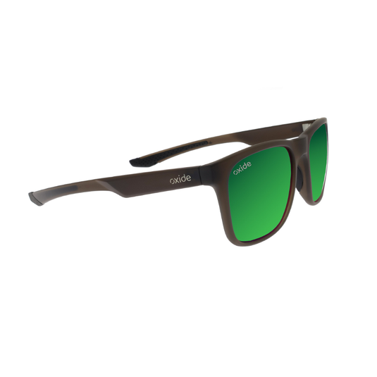 OXIDE EYEWEAR SOLARIS MATT GREY [LENS:GREEN MIRROR]