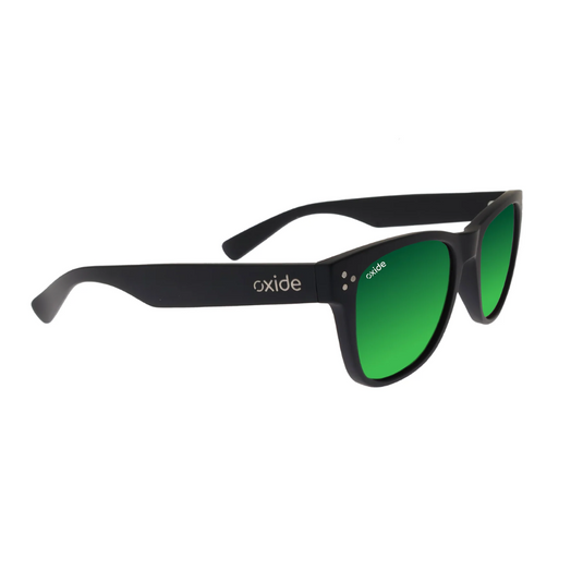 OXIDE EYEWEAR HORIZON MATT BLACK [LENS:GREEN MIRROR]