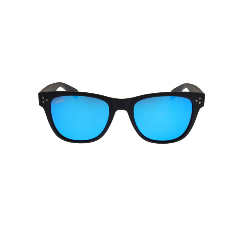 Load image into Gallery viewer, OXIDE EYEWEAR HORIZON MATT BLACK [LENS:BLUE MIRROR]
