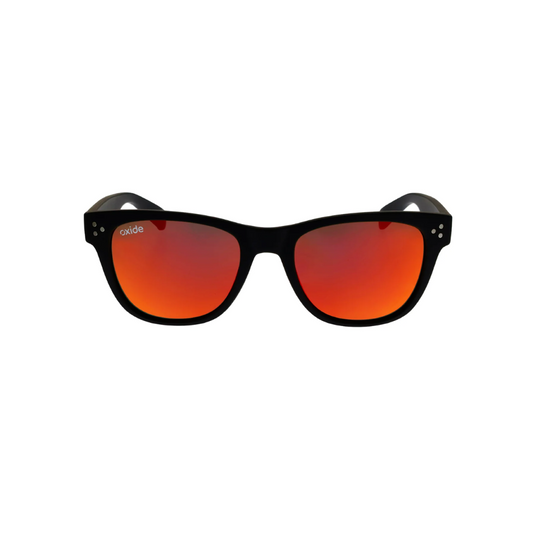 OXIDE EYEWEAR HORIZON MATT BLACK [LENS:RED MIRROR]