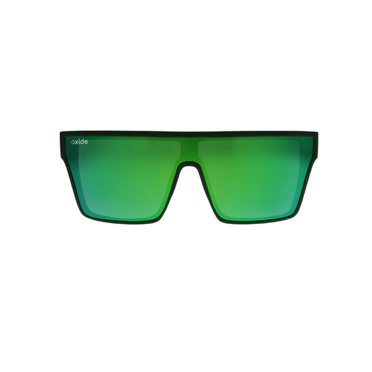 OXIDE EYEWEAR NOVA MATT BLACK [LENS:GREEN MIRROR]