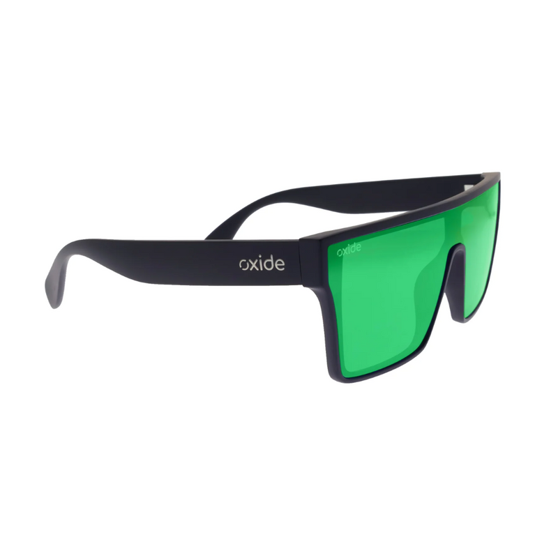Load image into Gallery viewer, OXIDE EYEWEAR NOVA MATT BLACK [LENS:GREEN MIRROR]
