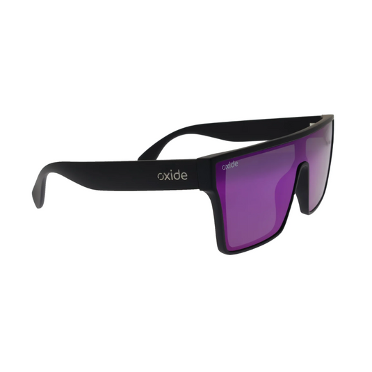 OXIDE EYEWEAR NOVA MATT BLACK [LENS:PURPLE MIRROR]