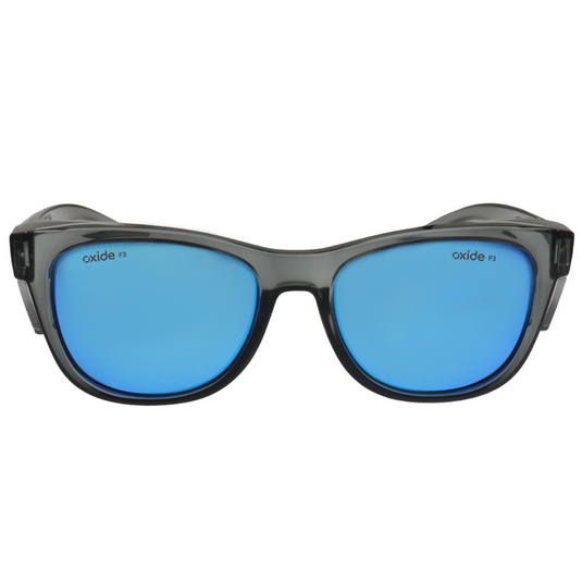 OXIDE SAFETY QUAKE GREY [LENS:BLUE MIRROR]