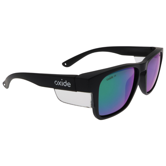 OXIDE SAFETY FROST MATT BLACK [LENS:GREEN MIRROR]
