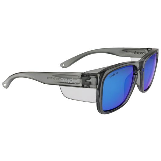 OXIDE SAFETY FROST GREY [LENS:BLUE MIRROR]