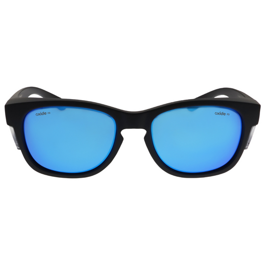 OXIDE SAFETY STORM MATT BLACK [LENS:BLUE MIRROR]