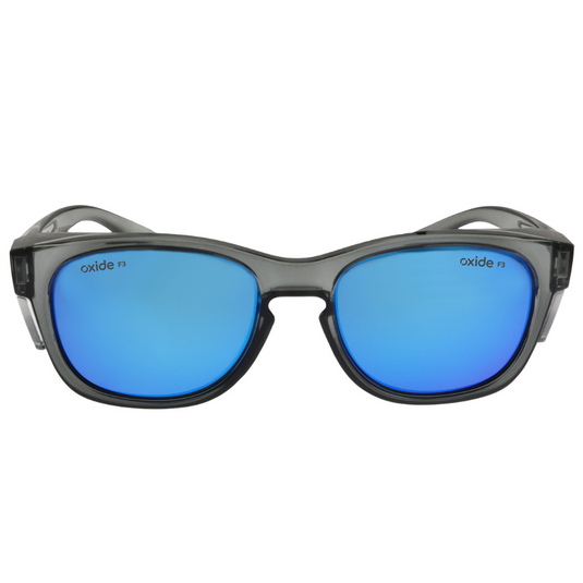 OXIDE SAFETY STORM GREY [LENS:BLUE MIRROR]