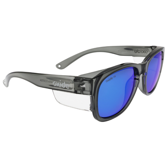 OXIDE SAFETY STORM GREY [LENS:BLUE MIRROR]