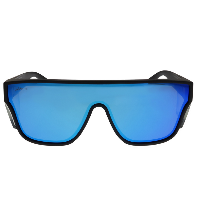 Load image into Gallery viewer, OXIDE SAFETY INFERNO MATT BLACK [LENS:BLUE MIRROR]
