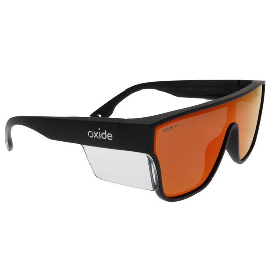 OXIDE SAFETY INFERNO MATT BLACK [LENS:RED MIRROR]