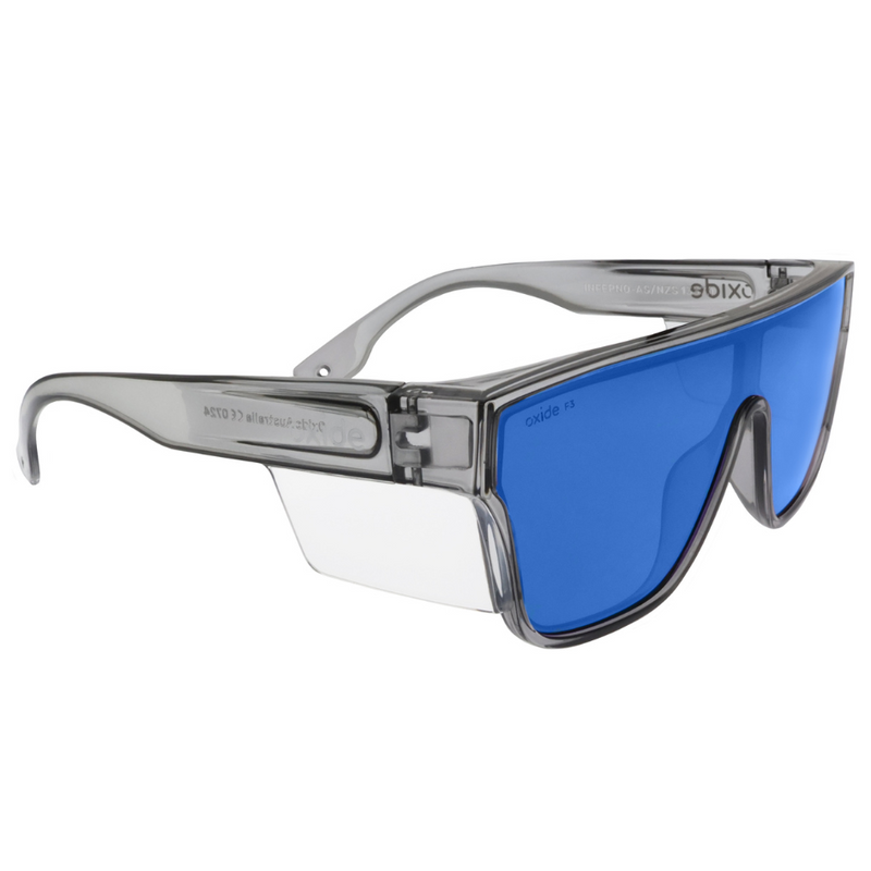 Load image into Gallery viewer, OXIDE SAFETY INFERNO GREY [LENS:BLUE MIRROR]
