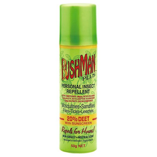 BUSHMAN 50G AEROSOL GREEN 20% DEET