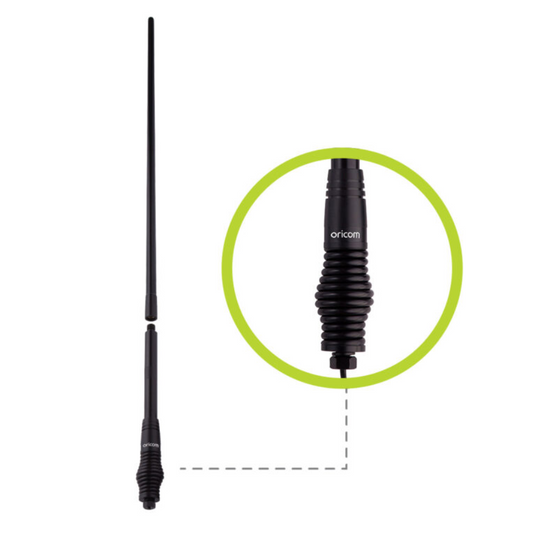 ORICOM ANU1200 ALL TERRAIN ANTENNA 3DBI/6.5DBI WITH HEAVY DUTY SPRING BASE