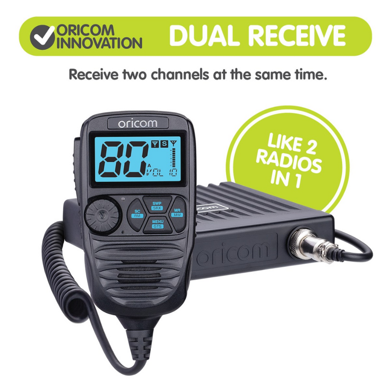 Load image into Gallery viewer, ORICOM DTX4200X IP54 DUAL RECEIVE UHF CB RADIO
