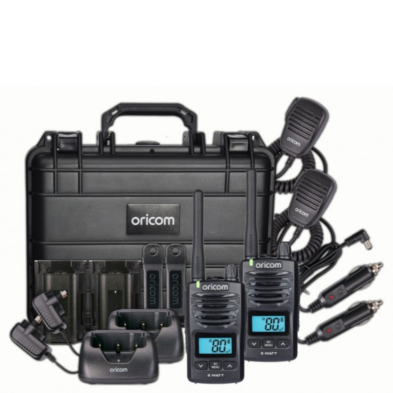 Load image into Gallery viewer, ORICOM DTXTP600 5 WATT IP67 WATERPROOF HANDHELD IHF CB RADIO TRADE PACK
