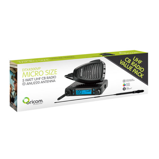 ORICOM DTX4300 IP54 UHF CB RADIO & ANU220 ANTENNA