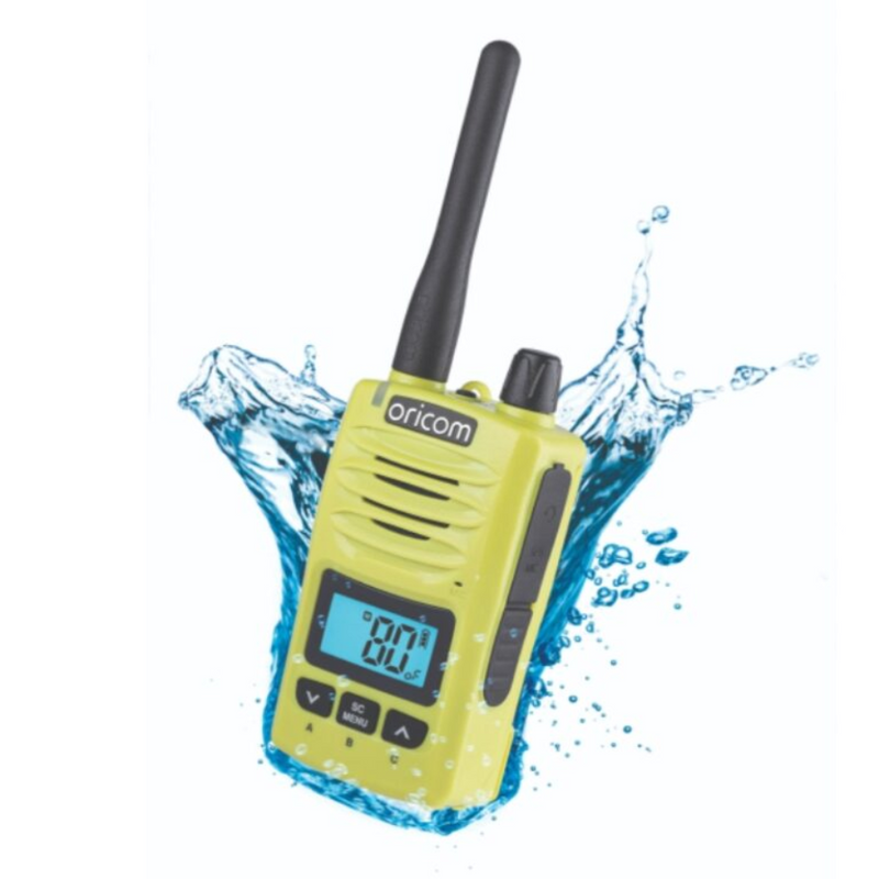 Load image into Gallery viewer, ORICOM DTX600 LIME WATERPROOF IP67 5 WATT HANDHELD UHF CB RADIO

