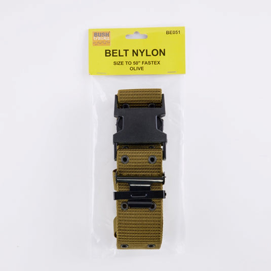 BUSH TRACKS OLIVE BELT WITH FASTEX BUCKLE 30-50"