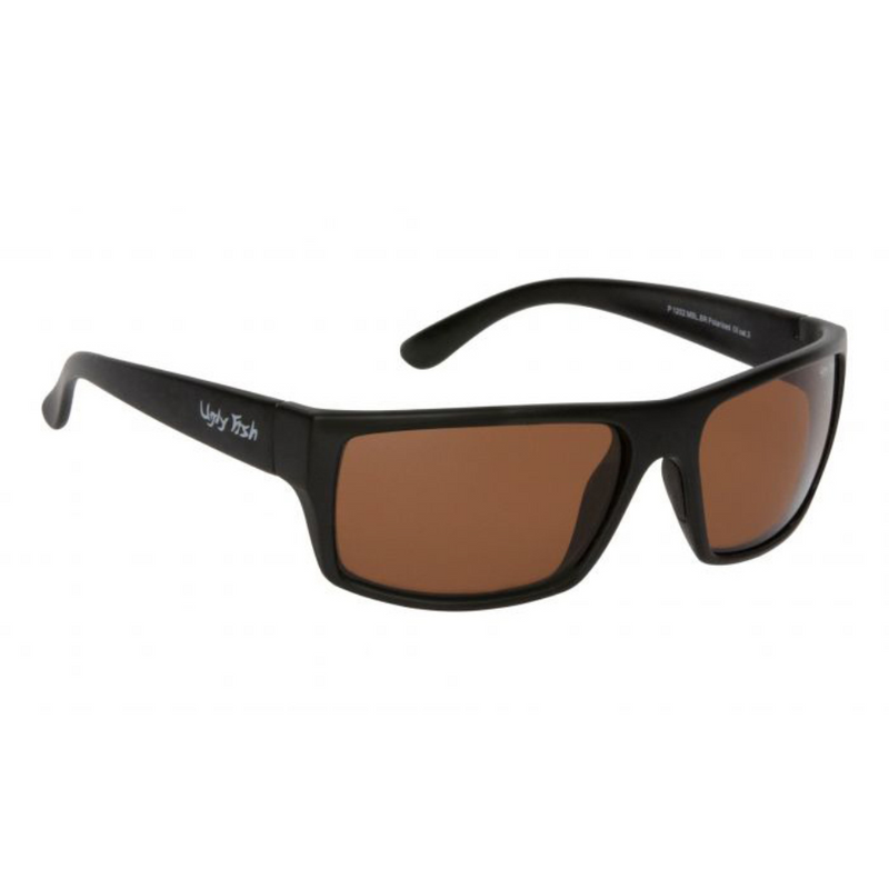 Load image into Gallery viewer, UGLY FISH P1202 POLARISED WRAP LIFESTYLE SUNGLASSES MATT BLACK [LENS:BROWN]
