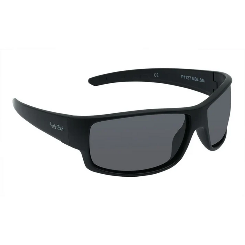 Load image into Gallery viewer, UGLY FISH P1127 POLARISED LIFESTYLE WRAP SUNGLASSES MATT BLACK [LENS:SMOKE]

