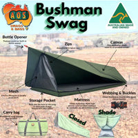 AOS BUSHMAN DELUXE KING SINGLE SWAG 70MM MAT