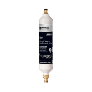 PURETEC CARAVAN INLINE FILTER WITH BRASS HOSE CONNECTORS