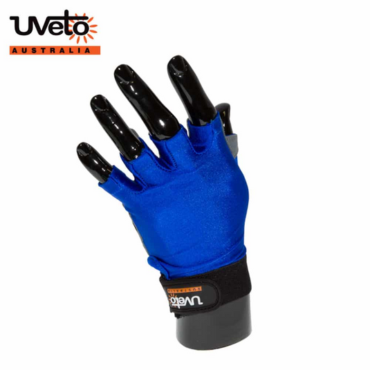 UVETO SUN SAFE GLOVES [CLR:BLUE SZ:SMALL]