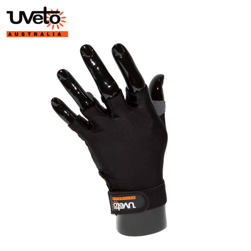 Load image into Gallery viewer, UVETO SUN SAFE GLOVES [CLR:BLACK SZ:X-LARGE]
